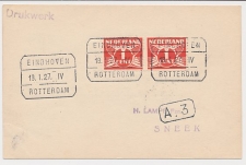 Treinblokstempel : Eindhoven - Rotterdam IV 1927