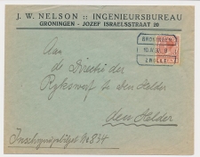 Treinblokstempel : Groningen - Zwolle B 1930