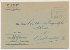 Treinblokstempel : Groningen - Leeuwarden A 1948