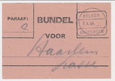 Treinblokstempel : Helder - Amsterdam 1946