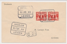 Treinblokstempel : Haarlem - Leiden IIIA 1927