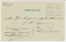 Treinblokstempel : Harlingen - Nieuweschans B 1919