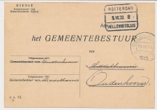 Treinblokstempel : Rotterdam - Hellevoetsluis B 1933