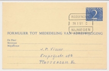 Treinblokstempel : Roosendaal - Nijmegen C 1957