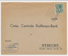 Treinblokstempel : Uithuizen - Groningen III 1939