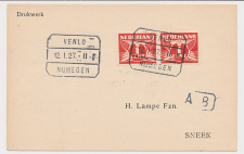 Treinblokstempel : Venlo - Nijmegen II 1927