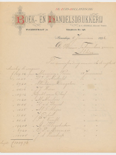 Nota s Gravenhage 1892 - Boek en Handelsdrukkerij