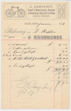 Nota Nieuw Vennep / Haarlemmermeer 1918 - Fiets - Motorrijwiel 