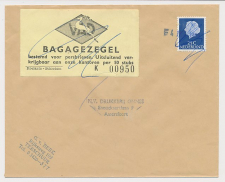 Terschuur - Amersfoort 1969 - VAD Bagagezegel voor persbrieven