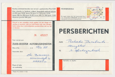 Haaren  - s Hertogenbosch 1968 - Persbericht Z.O. Autobusdienst