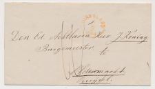 Middelharnis - Dirksland - Oldemarkt 1864 - Halve cirkelstempel