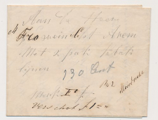 Moordrecht - Arnhem 1855 - Begeleidingsbrief