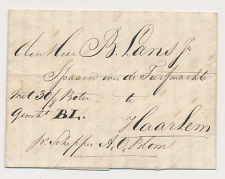 Delft - Haarlem 1842 - Beurtvaart - Per Schipper