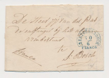 Halfrond-Francostempel Locaal te s Hertogenbosch 1851