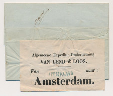 Utrecht - Amsterdam 1865 - Exp. Onderneming Van Gend en Loos    