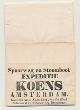 Delft - Amsterdam 1847 - Spoorweg en Stoomboot Expeditie Koens
