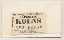Rotterdam - Amsterdam 1847 - Spoorweg en Stoomboot Exp. Koens   