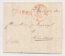 Arnhem - Schiedam 1836 - Franco