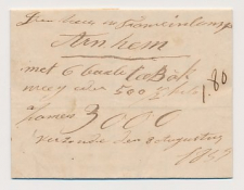 Nijkerk - Arnhem 1855 - Begeleidingsbrief