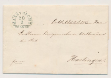 Halfrond-Francostempel Maastricht - Kralingen 1849