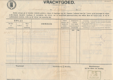 Vrachtbrief Staats Spoorwegen Almelo - Den Haag 1909