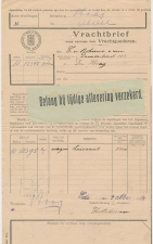 Vrachtbrief Staats Spoorwegen Ede - Den Haag 1914 - Etiket