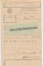 Vrachtbrief Staats Spoorwegen Ede - Den Haag 1914 - Etiket