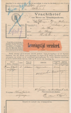 Vrachtbrief Staats Spoorwegen Nijmegen - Den Haag 1914 - Etiket