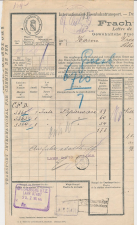 Internationale Vrachtbrief Duitsland - Haarlem 1916 - Nota