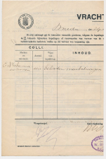 Vrachtbrief Staats Spoorwegen Breda - Den Haag 1918