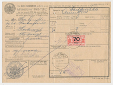 Vrachtbrief / Spoorwegzegel N.S. Zutphen -  Harderwijk 1942