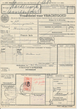 Vrachtbrief / Spoorwegzegel N.S. Rotterdam - Harderwijk 1940