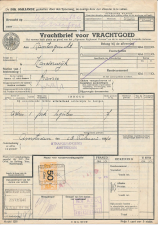Vrachtbrief / Spoorwegzegel N.S. Amsterdam - Harderwijk 1940