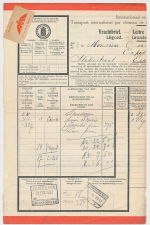 Int. Vrachtbrief H.S.M. Amersfoort - Belgie 1932 - Etiket