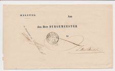 Trein takjestempel Zutphen - Leeuwarden 1872