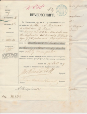 Fiscaal stempel - Bevelschrift Haarlemmermeer polder 1869