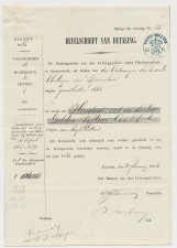 Fiscaal stempel - Bevelschrift Inlaagpolder 1865 + Aanslagbiljet