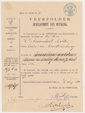 Fiscaal stempel - Bevelschrift Veerpolder 1880 + Nota Molens