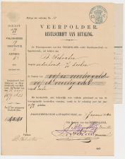 Fiscaal stempel - Bevelschrift Veerpolder 1880 + Nota Molenzeil
