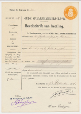 Fiscaal Droogstempel - Bevelschrift Oud Spaarndammerpolder 1914