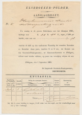 Aanslagbiljet Elsbroekerpolder 1865