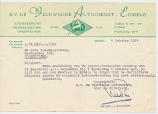 Brief Ermelo 1954 - VAD - Veluwsche Autodienst - Bus