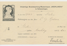 Kwitantie Scheveningen 1911 - Klederdracht - Kant