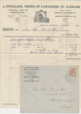 Envelop / Nota Broek op Langendijk 1920 - Fruit- Groentenhandel