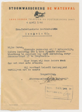 Vouwbrief Laag Soeren 1944 - Stoomwasscherij De Waterval