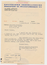 Vouwbrief IJmuiden 1944 - Hoogovens en Staalfabrieken