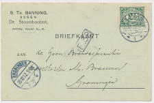 Firma briefkaart Assen 1912 - Drentsche Stoomboot Mij.