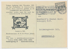 Firma briefkaart Amsterdam 1937 - Bureau Handelsinlichtingen