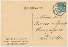 Firma briefkaart Almelo 1929 - Schoenenmagazijn