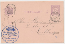 Briefkaart Bergum 1888 - Boomkwekerij